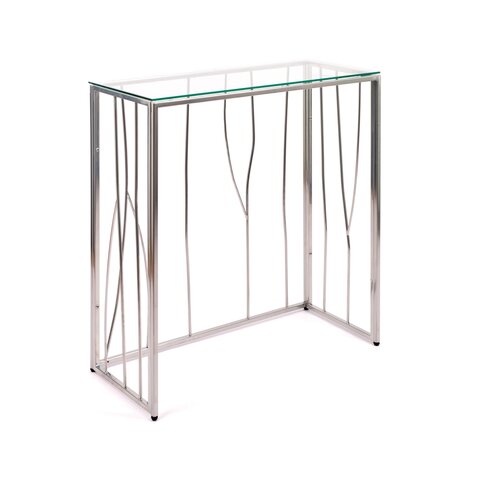 Столик туалетный 1023-CS clear серебряный AllConsoles 80x35x80