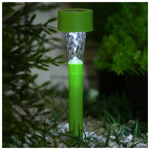 Садовый светильник на солнечной батарее Зелeная трапеция, 45 x 30 x 45 см, 1 LED, свечение белое 2 шт