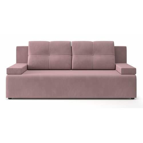 Диван-кровать, раскладной PUSHE Лиссабон New, велюр, розовый Balance 312