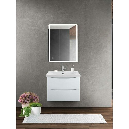 Тумба под раковину подвесная BelBagno MARINO-CER-800-2C-SO-BL-P Bianco Lucido