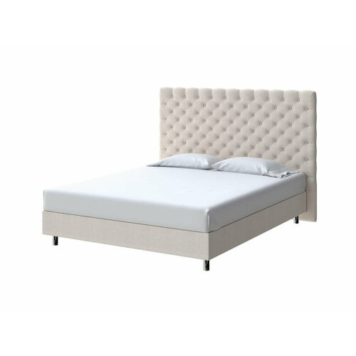 PROxSON Кровать Paris Boxspring Standart (Ткань: Рогожка Savana Milk (молочный)) 80x200