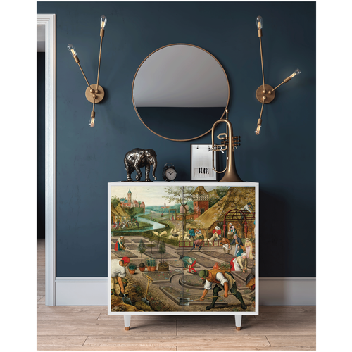 Комод - STORYZ - BS3 The Younger - Spring by Pieter Brueghel , 94 x 96 x 48 см, Белый