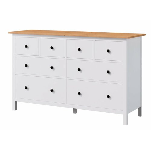 Комод Хемнэс Hemnes/ Кымор, 160x96x50см, 8 ящиков, белый/светло-коричневый