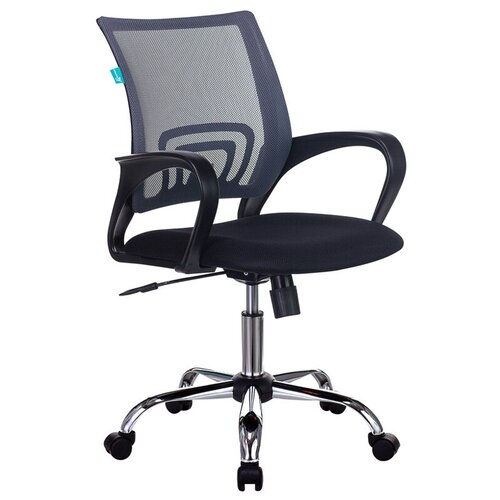 Компьютерное кресло Бюрократ CH-695N/SL офисное, обивка: сетка/текстиль, цвет: темно-серый/черный