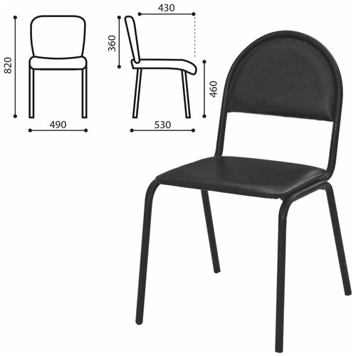 Стул Серна СМ 7/22 К-01, черный, 1 шт.