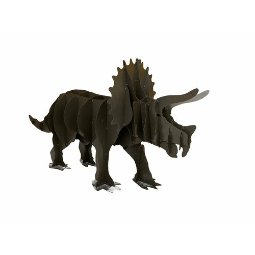 Динозавр Трицератопс из металла (декор)