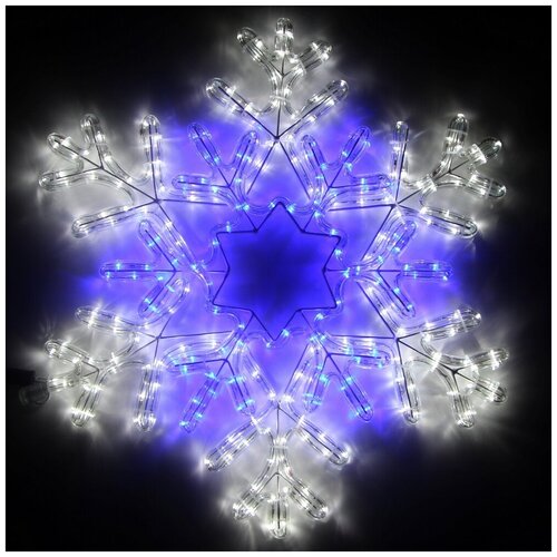 Фигура из дюралайта SHLights Снежинка декоративная, 306 LED, 52см, уличная, синий/белый (RL-306-SF-B/W)