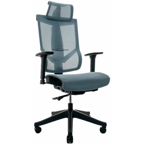 Эргономичное офисное кресло Falto Hoshi Mesh (синее, каркас черный)