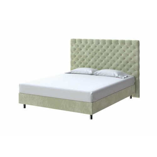 PROxSON Кровать Paris Boxspring Standart (Ткань: Велюр Лофти Олива) 200x200