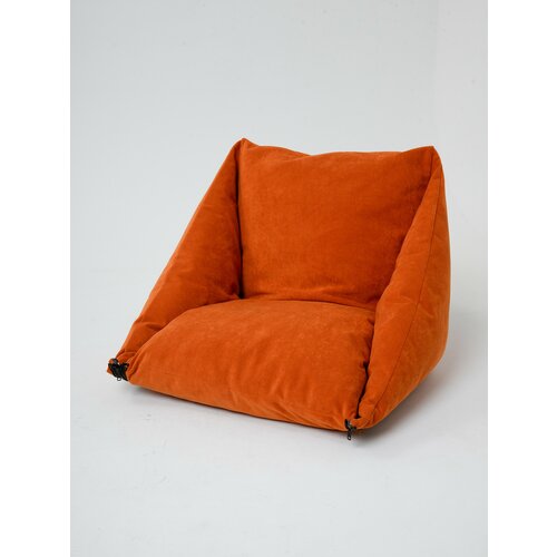 Кресло-кровать, бескаркасное, трансформер, оранжевое