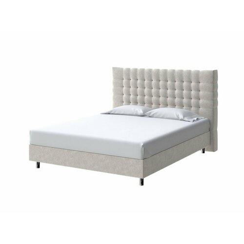 PROxSON Кровать Tallinn Boxspring Standart (Ткань: Велюр Gratta 1 Шампань) 200x200