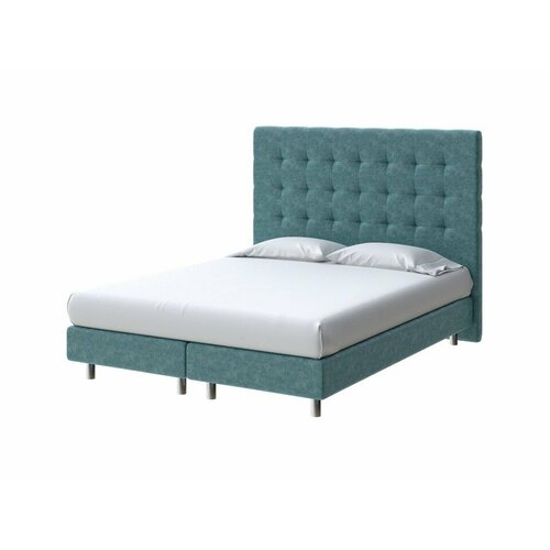 PROxSON Кровать Madrid Boxspring Elite (Ткань: Велюр Gratta 5 Морская лагуна) 160x200