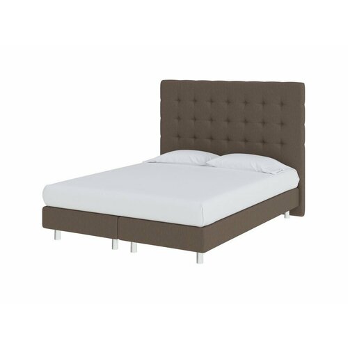 PROxSON Кровать Madrid Boxspring Elite (Ткань: Рогожка Savana Chocolate (шоколад)) 120x200