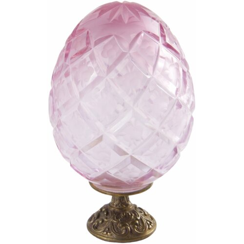 Фаберже. Винтажное яйцо декоративное "Розовая решетка". Металл, хрусталь, гравировка. Фаберже, 1980-1990-е гг.