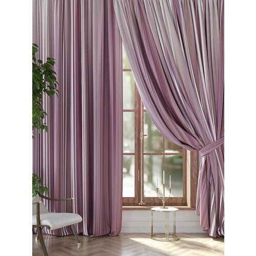 Комплекты штор AT HOME / шторы в комнату 300х320 см / Гилброн (розовый)