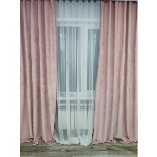 Комплект штор / Шенилл турция, цвет розовый, 290*600