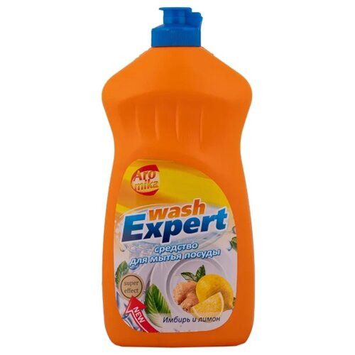 Aromika Средство для мытья посуды WashExpert имбирь и лимон, 0.5 л, 0.6 кг