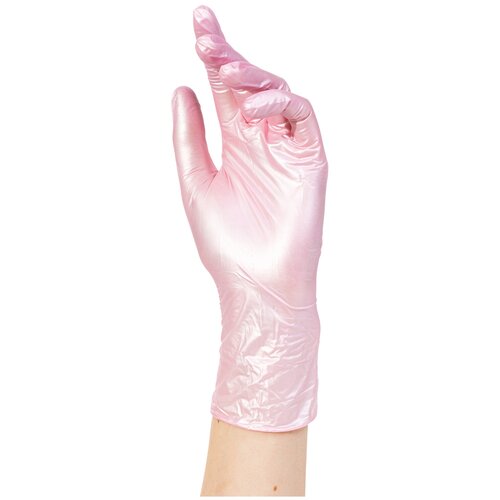 Перчатки Archdale Adele одноразовые нитриловые, 50 пар, размер XS, цвет розовый перламутр