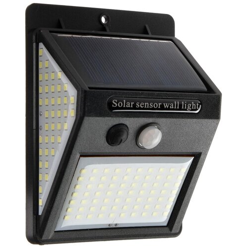 Luazon Lighting светильник уличный с датчиком движения, солнечная батарея 5427494 светодиодный, цвет арматуры: черный, цвет плафона черный
