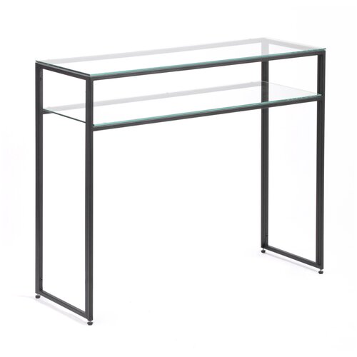 Столик консольный 1041-CB clear черный муар AllConsoles 100x35x80