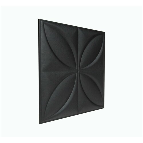 Панель стеновая из экокожи Black Four Seasons черный 40 * 40см 1 шт мягкие 3D панели декор для стен и в изголовье кровати