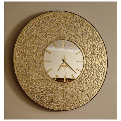 Эксклюзивные настенные часы-зеркало "Византия. Золотое Солнце"