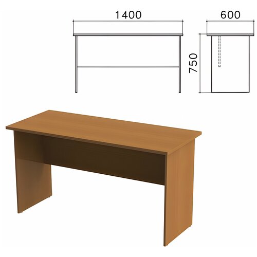 Стол письменный "Монолит", 1400х600х750 мм, цвет орех гварнери, СМ22.3 В комплекте: 1шт.