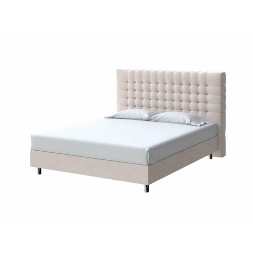 PROxSON Кровать Tallinn Boxspring Standart (Ткань: Рогожка Тетра Бежевый) 140x200