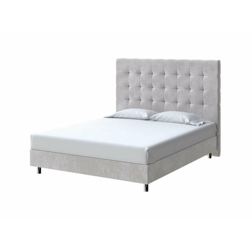 PROxSON Кровать Madrid Boxspring Standart (Ткань: Велюр Лофти Серый) 90x200